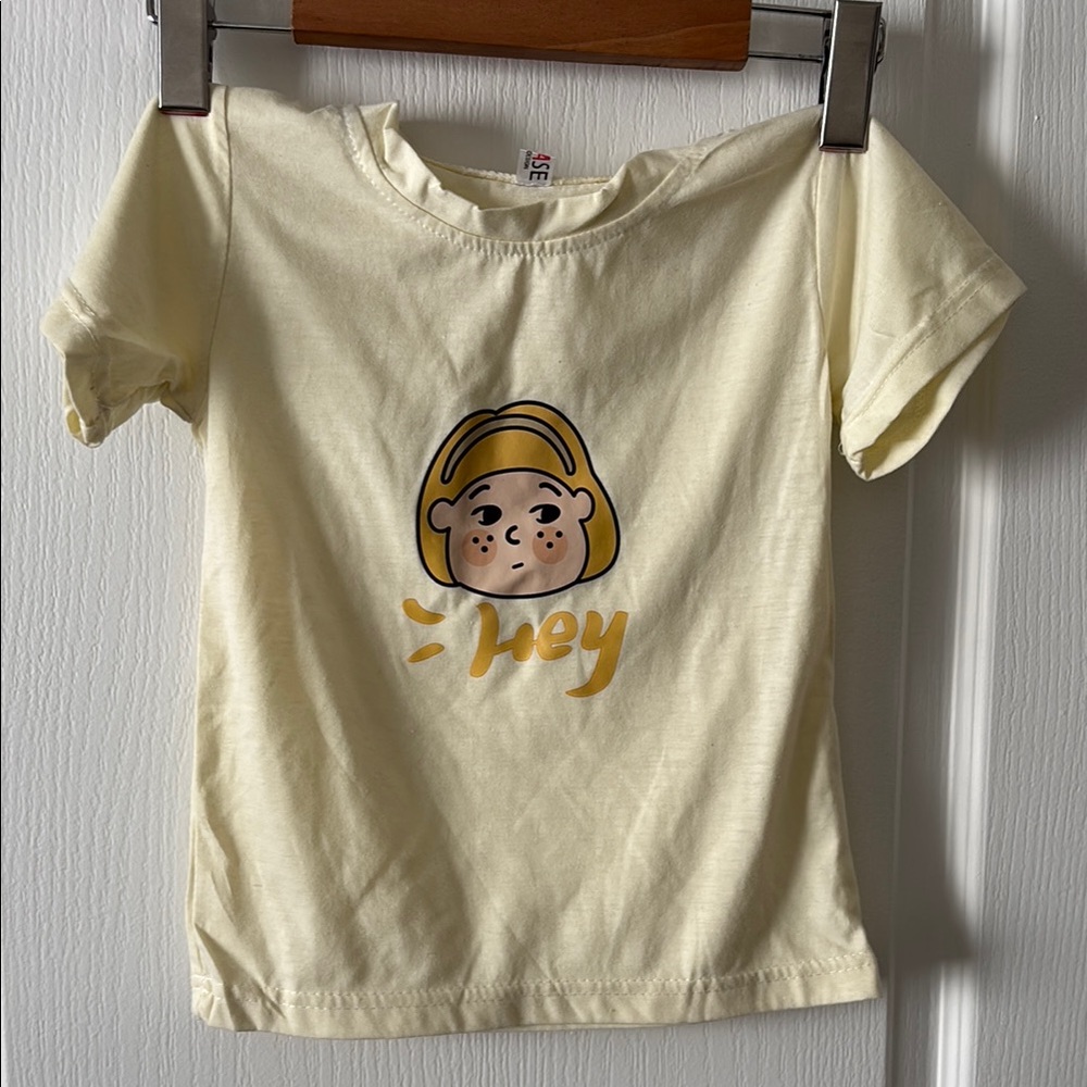 Kids Graphic Tee with Cartoon Face
